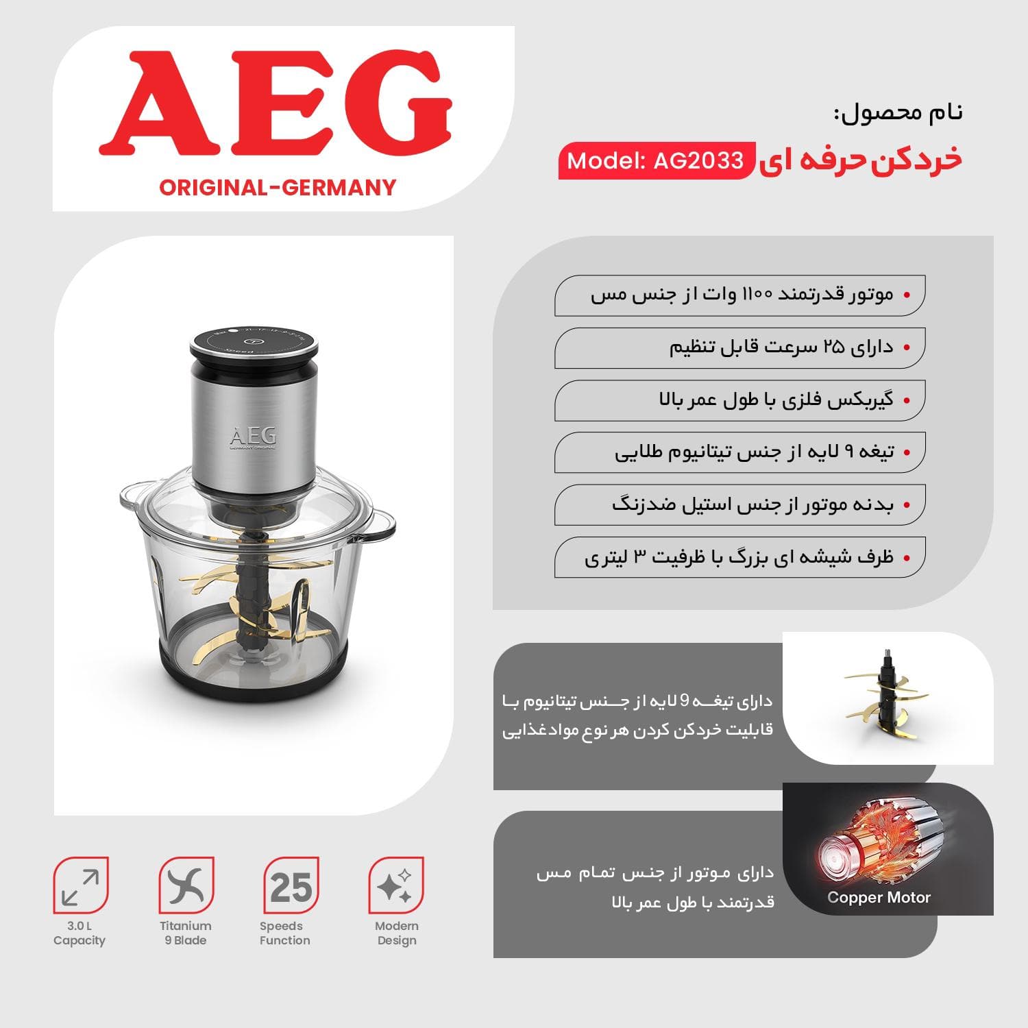 مفرمة طعام آيج AG-2033