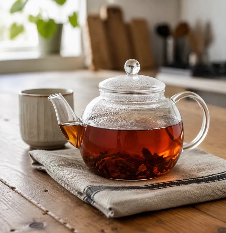 چای ساز در حال دم کردن چای